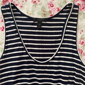 J. Crew Black and White Striped beach / maxi dress